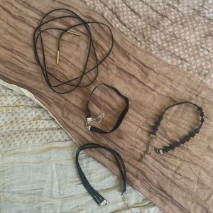 3/$20 Set of 4 Vegan Suede Chokers